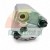 Close-up of a silver hydraulic pump with a green measurement indicator showing a 14mm thread diameter.