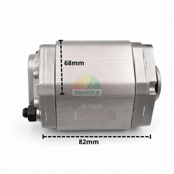 Hydraulic gear pump CBKL-G2370BL with indicated dimensions of 68mm and 82mm.