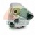 Aluminum hydraulic pump, rear view showing threaded ports and mounting bolts with a diameter of 7.5 mm
