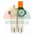 Complete compressed air service unit Type A with pressure gauge and lubricator on a white background.