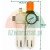 Compressed air service unit Type A with pressure gauge and filter, dimensions 10.5 x 20 cm