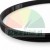 Black ribbed serpentine belt with white and red markings AC2500 3301 on a white background