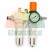 Complete compressed air service unit Type D with pressure regulator, gauge, and lubricator on a white background.