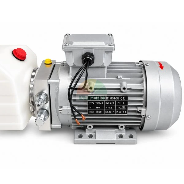 Three-phase 3.0 kW electric motor with hydraulic pump and oil reservoir tank