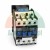 Three-phase motor contactor CJX2 1801 24V AC with visible screw terminals isolated on a white background.