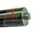 Close-up of a black hydraulic cylinder featuring a welded base cap, hydraulic port, and metal mounting pin on a white background.