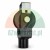 Black swivel cable pulley wheel with metal bracket for gym cable machine on a white background.
