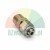 Metallic straight push-in male pneumatic fitting on white background