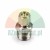 Metal straight push-in connector for 4mm tube with 12.7mm male thread on white background