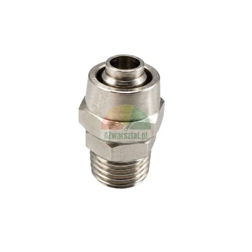 Metal straight push-in fitting connector for 10 mm hose with 12.7 mm male thread