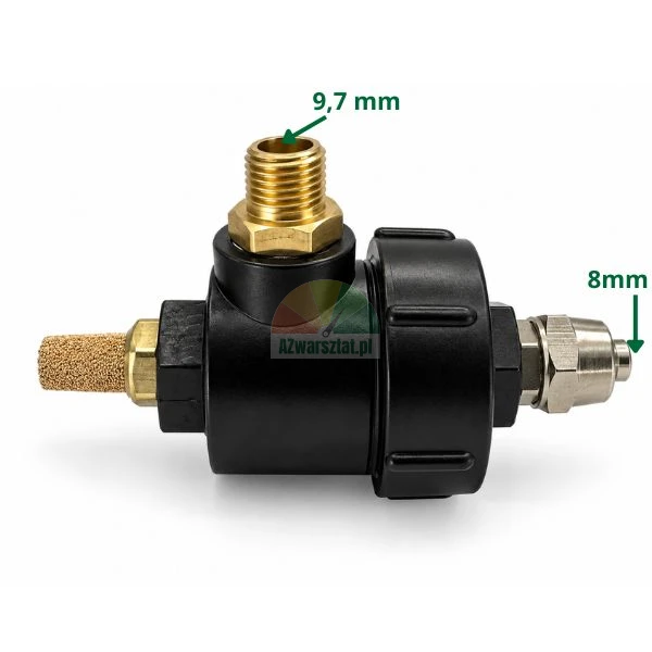 Quick exhaust dump valve for tyre bead breaker type F 8 mm and 9.7 mm