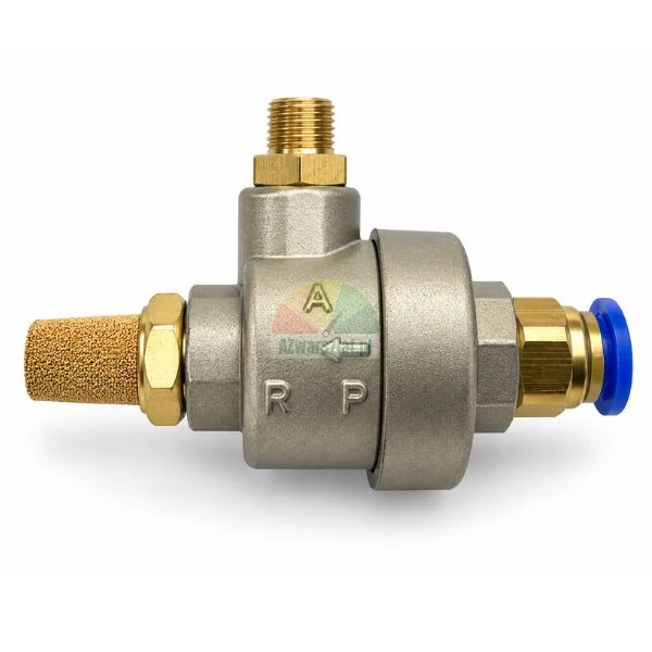 Quick exhaust valve Type A3 aluminium 8mm/9.7mm for tyre bead breaker with brass silencer