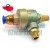Pneumatic quick exhaust valve with bronze silencer push-in fitting and male thread connector