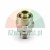 Metal hose connector 12mm with 9.7mm male thread on a white background