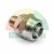 Stainless steel threaded pipe union connector on a white background