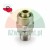 Metal hydraulic quick disconnect coupling with male thread on white background