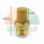 Brass air exhaust silencer muffler G1/4 with technical dimensions