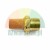 Brass pneumatic sintered bronze exhaust silencer muffler on a white background.