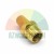 Brass pneumatic silencer muffler with sintered bronze element on white background