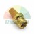 Pneumatic sintered bronze exhaust silencer muffler with brass male thread on white background