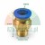 Straight brass push-in pneumatic connector for 8mm tube with M10 thread