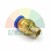 Brass pneumatic straight push-in fitting with male thread and blue release ring