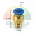 Brass pneumatic push-in fitting for 6mm tube with 9.7mm thread and 21mm height