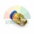 Brass pneumatic straight male push-in fitting with blue release ring