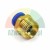 Brass pneumatic push-in fitting with male thread and blue release collar on a white background