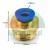 Brass straight pneumatic push-in fitting G20mm to 8mm, height 19mm