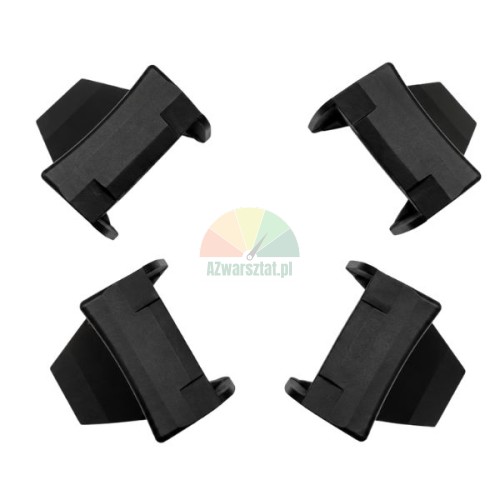Set of 4 black plastic clamp jaw protectors for type C tyre changer machine
