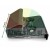 Black plastic clamp cover with dimensions
