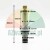 Metal hydraulic or solenoid valve stem with technical dimensions in millimeters on a white background