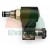 Lowering valve with 19 mm thread and 24V DC solenoid coil on a white background