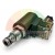 Hydraulic cartridge solenoid valve with black DC 220V coil and transparent electrical connector on a white background.