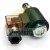 Hydraulic solenoid cartridge valve with electromagnetic coil and connector plug on a white background