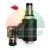 Hydraulic cartridge solenoid valve with black coil and electrical connector on a white background