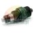 Black ZY-20 hydraulic lift safety check valve 62mm G20mm with mesh filter isolated on white background.