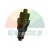 Black hydraulic screw-in cartridge valve with thread and mesh screen on a white background