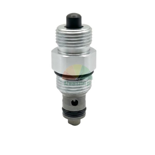 Metal 14mm G19 hydraulic lift safety check valve cartridge with o-rings on white background