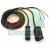 Miniature Autonics photoelectric sensor with emitter, receiver, and coiled cable on a white background.