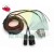 Miniature photoelectric sensor set with connection cables and mounting hardware
