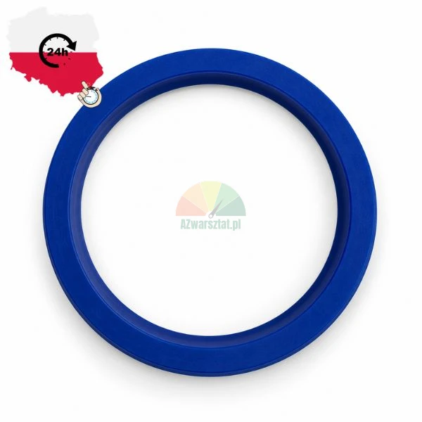 Blue polyurethane hydraulic seal ring on a white background with a fast shipping icon