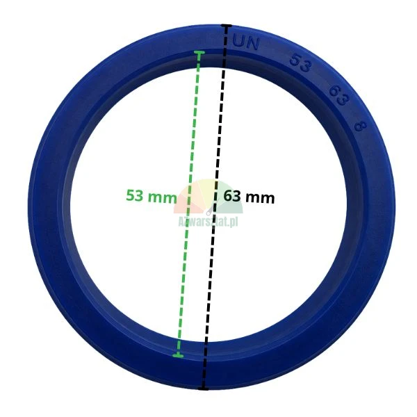 Blue hydraulic cylinder seal ring 53x63 mm for two-post lift