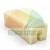 White lift sliding block 7cm x 3cm x 2.9cm with a guide slot, made of durable plastic on a white background