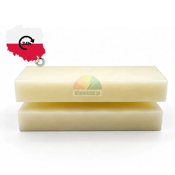 Two rectangular polyamide plastic blocks stacked on top of each other on a white background.