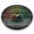 Black tyre changer helper arm pressing plate with 25 cm diameter and 30 mm hole.