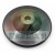 Black wheel balancer centering cone and clamping flange on a white background.