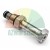 Metal hydraulic cartridge valve with mesh filter screen and o-rings on a white background.