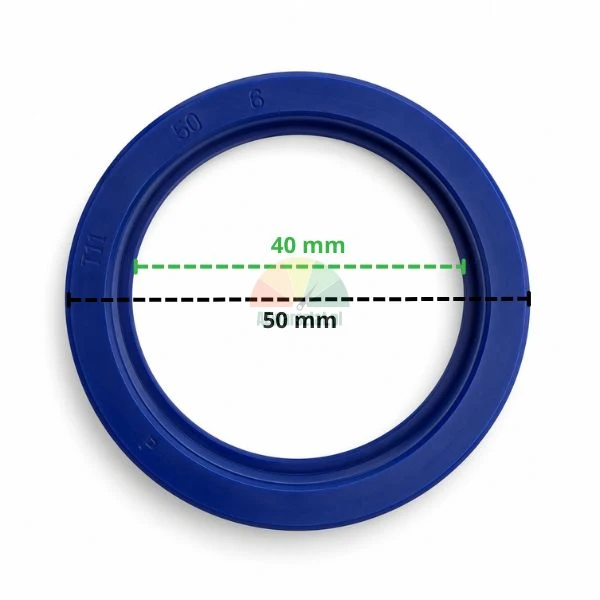 Blue hydraulic cylinder seal 40x50x6 mm for car lift